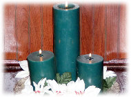 holly floating candles